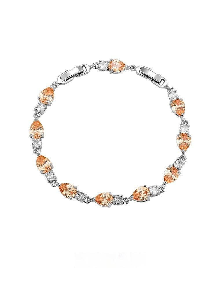 Galaxy-Inspired Color Stone Tennis Bracelet