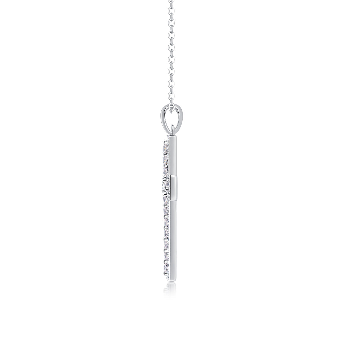 The Shelter | Moissanite Cross Pendant in S925 Sterling Silver
