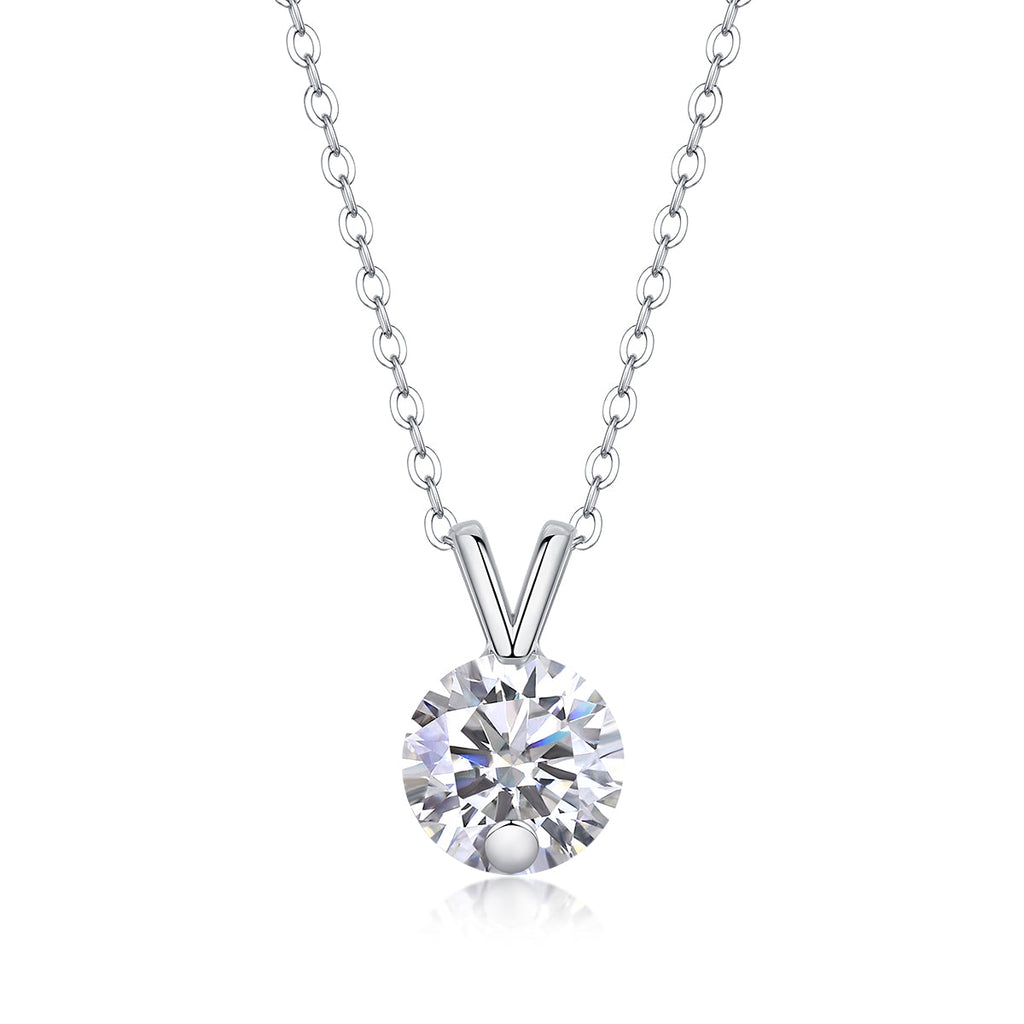 Luxury V-Shaped Moissanite Necklace