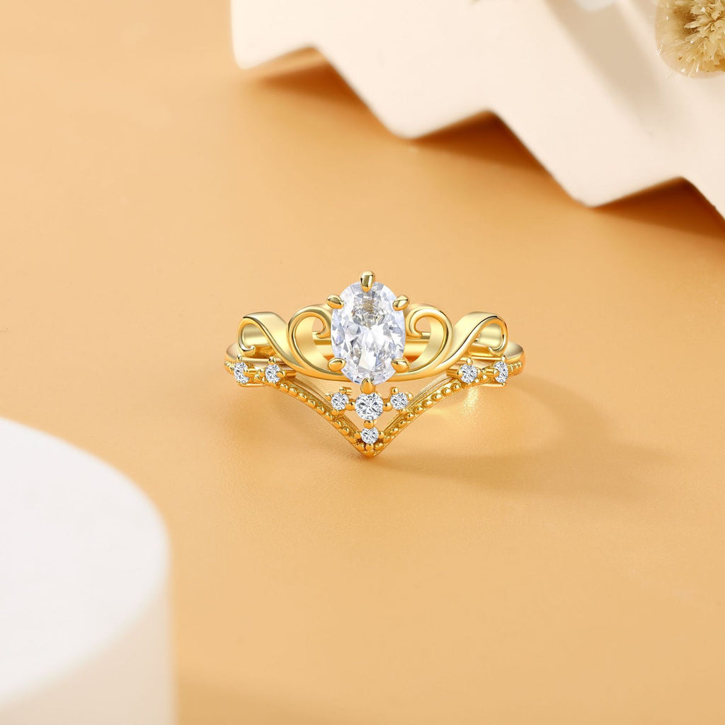 S925 Sterling Silver Crown Ring