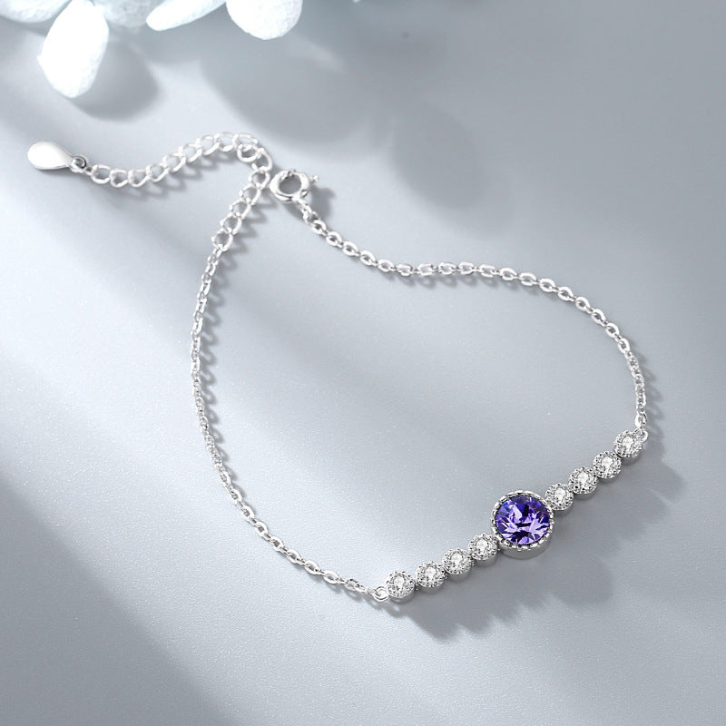 "Ocean Heart" Blue Crystal Bracelet