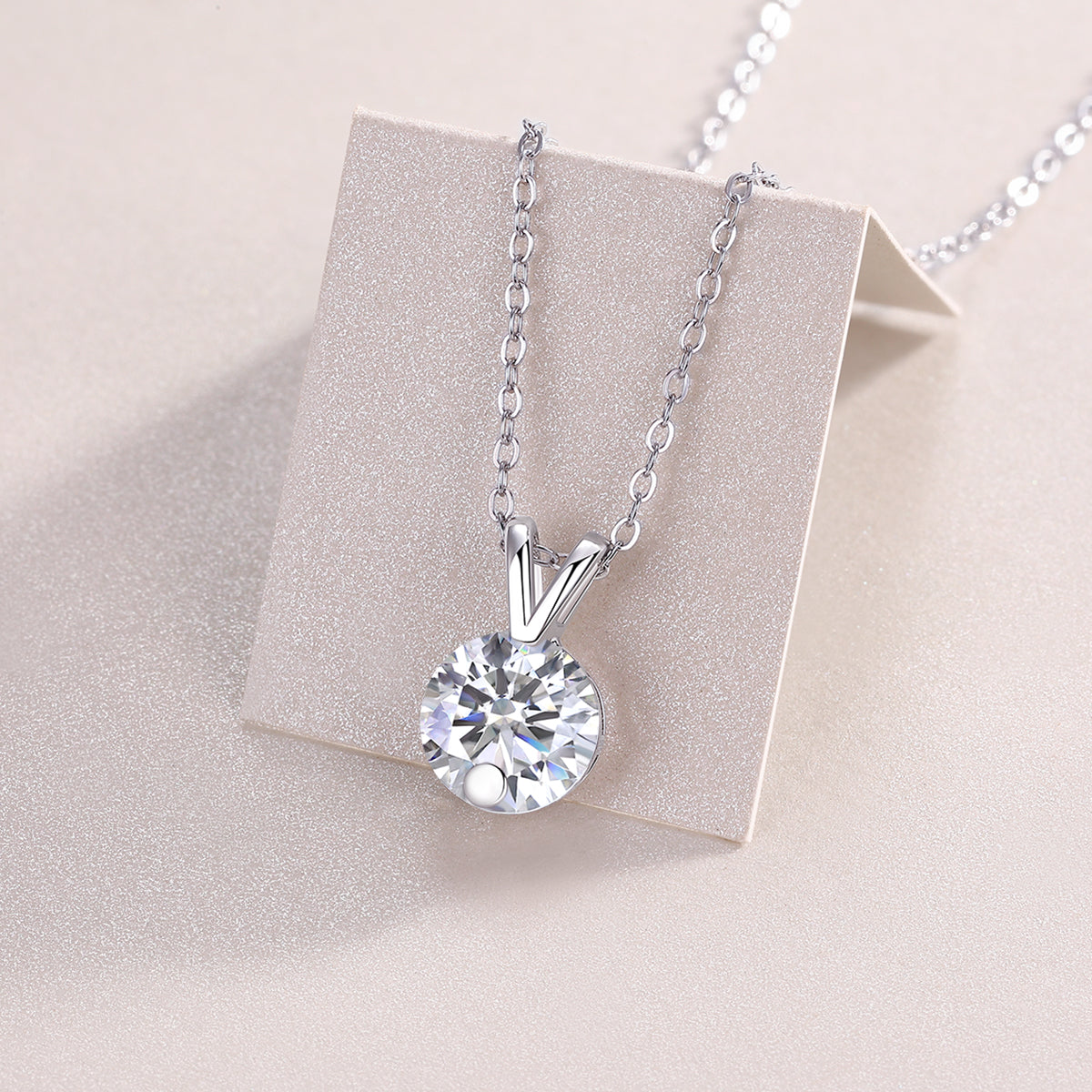 Luxury V-Shaped Moissanite Necklace