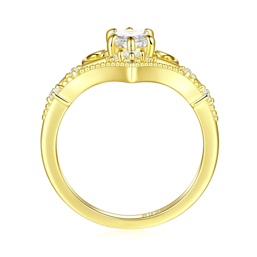 S925 Sterling Silver Crown Ring