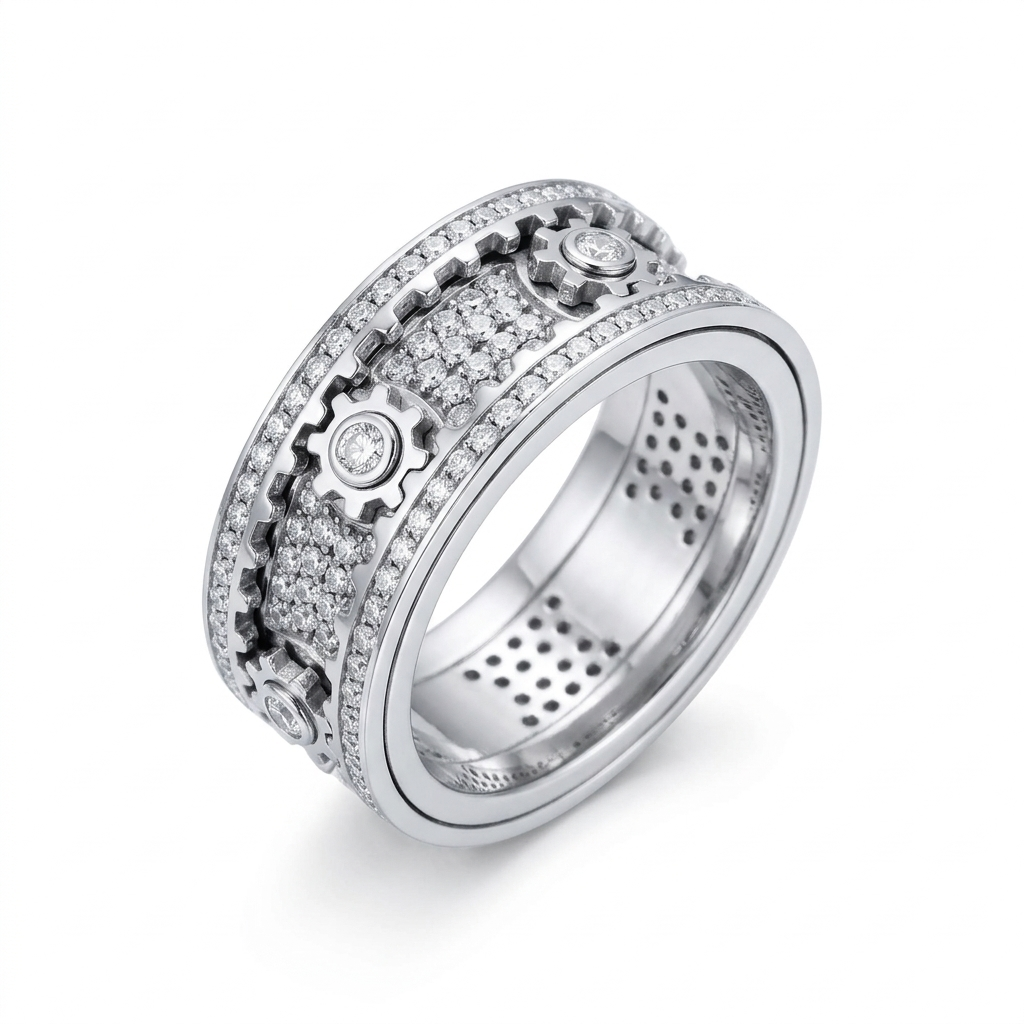 Premium S925 Gear Spinner Ring