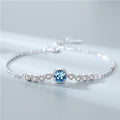 "Ocean Heart" Blue Crystal Bracelet